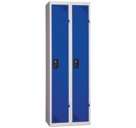 Vestiaire Industrie Propre monobloc - 2 colonnes BLEU 600 50