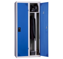 Vestiaire Industrie Salissante monobloc - 2 colonnes 64 BLEU 800