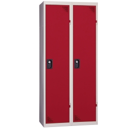 Vestiaire Industrie Salissante monobloc - 2 colonnes 64 ROUGE 800