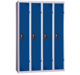 Vestiaire Industrie Propre monobloc - 4 colonnes BLEU 1200 96