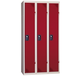 Vestiaire Industrie Propre monobloc - 3 colonnes ROUGE 900 73