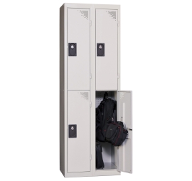 Vestiaire multicases 2 colonnes 2 cases monobloc 400 GRIS 56 2 COLONNES - 2 CASES/COLONNE MONOBLOC