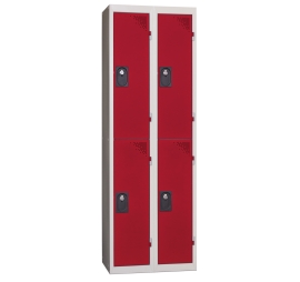 Vestiaire multicases 2 colonnes 2 cases à monter ROUGE 400 56 2 COLONNES - 2 CASES/COLONNE KIT