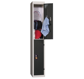 Vestiaire multicases 1 colonne 2 cases monobloc 400 30 ANTHRACITE 1 COLONNE - 2 CASES/COLONNE  MONOBLOC