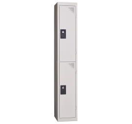 Vestiaire multicases 1 colonne 2 cases monobloc 25 300 GRIS 1 COLONNE - 2 CASES/COLONNE  MONOBLOC