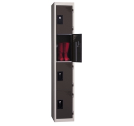 Vestiaire multicases 1 colonne 4 cases monobloc 300 27 ANTHRACITE 1 COLONNE - 4 CASES/COLONNE MONOBLOC