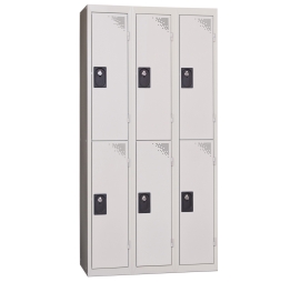 Vestiaire multicases 3 colonnes 2 cases monobloc 400 GRIS 82 3 COLONNES - 2 CASES/COLONNE MONOBLOC