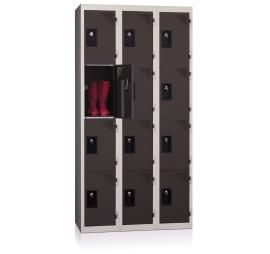 Vestiaire multicases 3 colonnes 4 cases à monter 86 400 ANTHRACITE 3 COLONNES - 4 CASES/COLONNE KIT