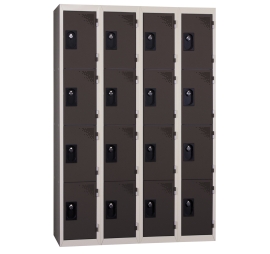 Vestiaire multicases 4 colonnes 4 cases monobloc 300 ANTHRACITE 93 4 COLONNES - 4 CASES/COLONNE MONOBLOC