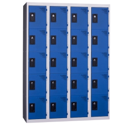 Vestiaire multicases 4 colonnes 5 cases à monter 300 BLEU 109 4 COLONNES - 5 CASES/COLONNE KIT