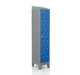 Vestiaire plastique PEHD Industrie propre 400 BLEU 500 24.5 2050