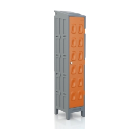 Vestiaire plastique PEHD Industrie propre 400 ORANGE 500 24.5 2050