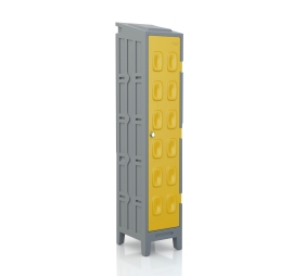 Vestiaire plastique PEHD Industrie propre JAUNE 400 500 24.5 2050