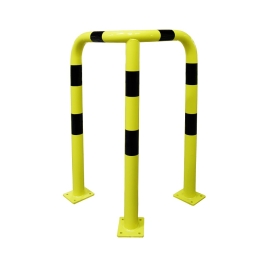 Arceau d'angle de protection acier - H350/600/1200 mm 600 1200 23.5 JAUNE / NOIR