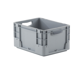 Bac gerbable - Norme Europe - 400x300x220mm 300 400 GRIS 20 OUVERTES 220 1.3 80 à l'unité