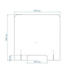 Ecran de protection plexi Petit Modèle PLAQUE PETIT MODELE SANS PASSE-DOCUMENT 2.86